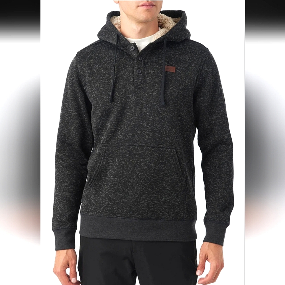 O'Neill Renzo Gray Heather Hooded Pullover Fleece Fall Comfy Cozy School Winter